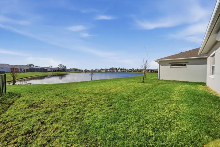 Waterfront backyard.