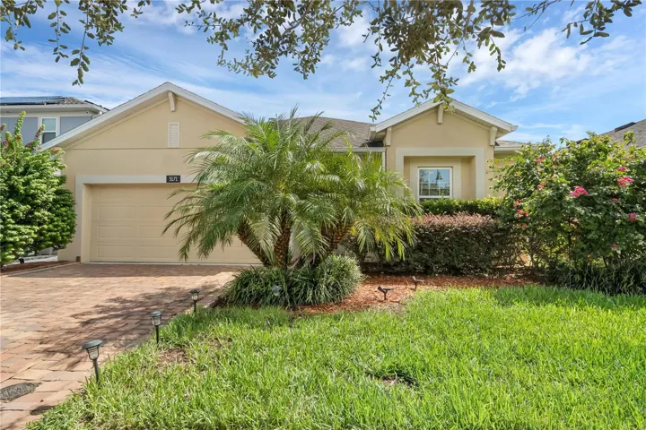 Mature landscaping out front