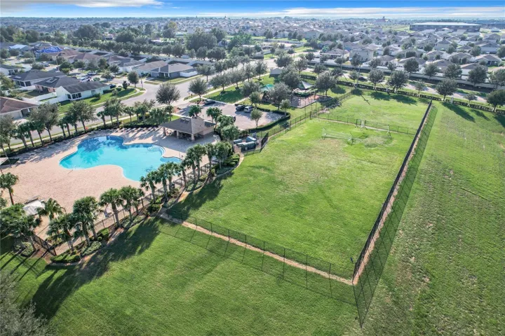 COMMUNITY POOL AND SOCCER FIELD - DRONE
