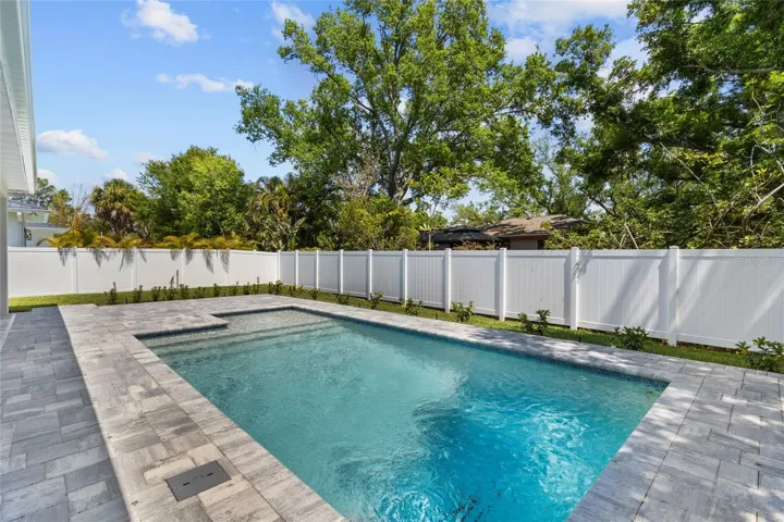 Gas heated saltwater pool