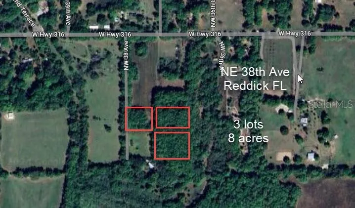 aerial photo of the 3 lots
