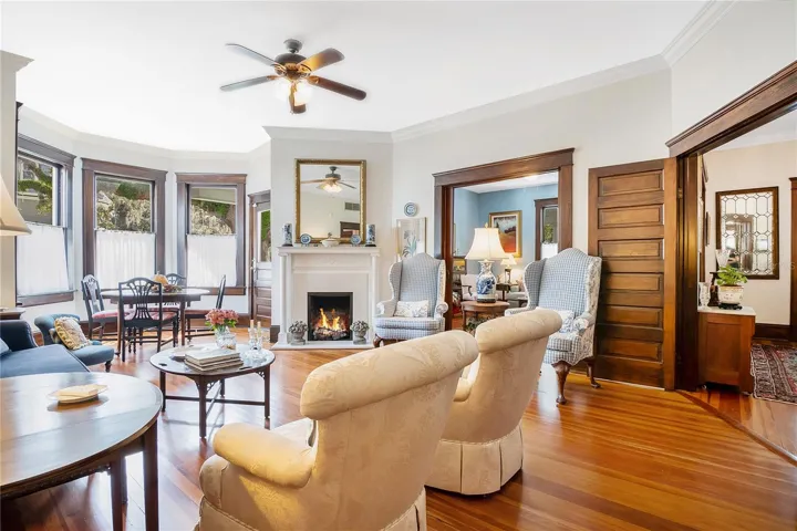 Pocket Doors Lead to Parlor