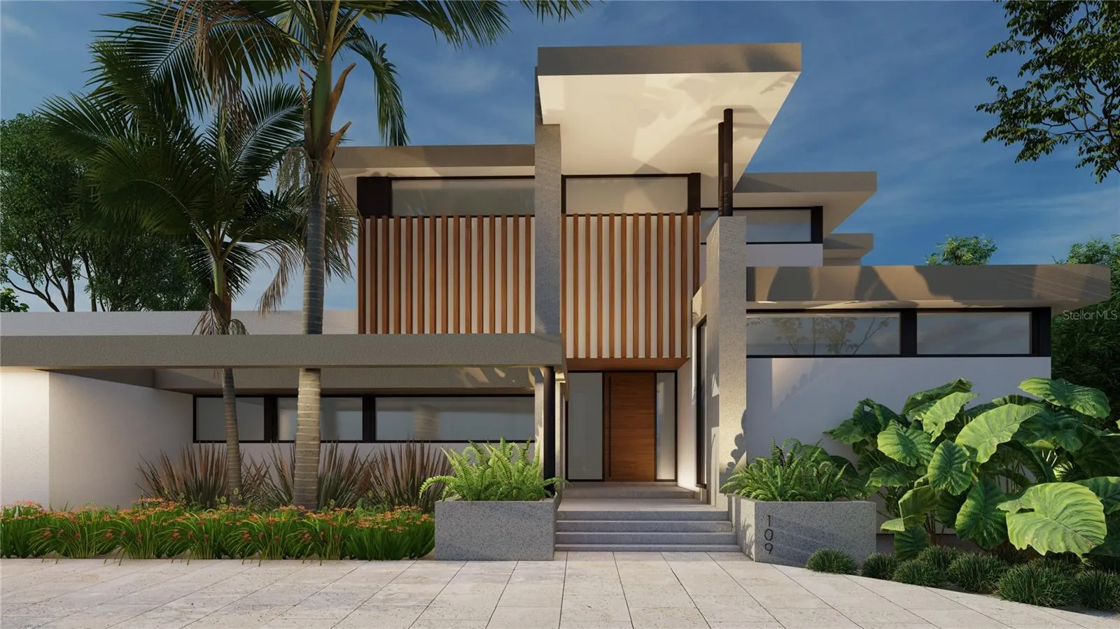 109 Warbler on Bird Key, FL 34236 is a stunning residence envisioned by Daniel Lear Studio with landscape design by Tim Borden. The design focuses on maximizing natural light and creating a harmonious flow between indoor and outdoor living spaces Exterior has tropical landscape designed by Tim Borden Landscape Design. There's 3,500 sqft under Air, 4 En-suite bedrooms, 10-11 foot ceilings, solid core doors &amp; custom Italian cabinetry throughout. A Gourmet kitchen &amp; scullery with the top tier Thermador™ appliance package.