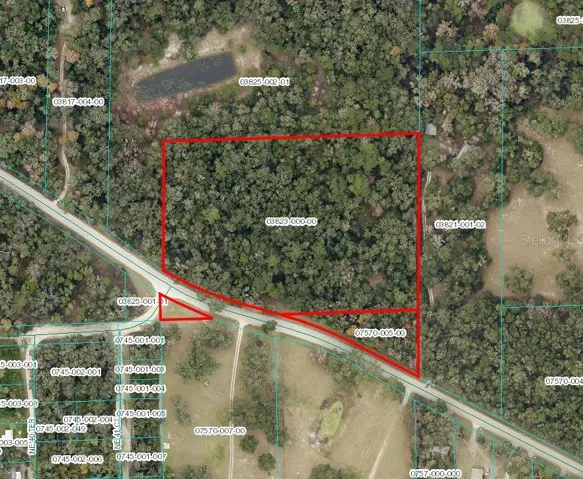 Aerial showing both parcels 03823-000-00 and 07570-005-00