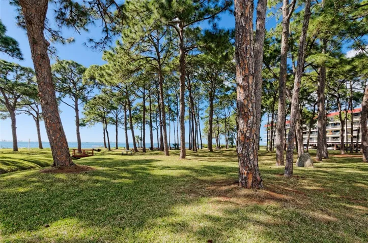 community park area by private beach