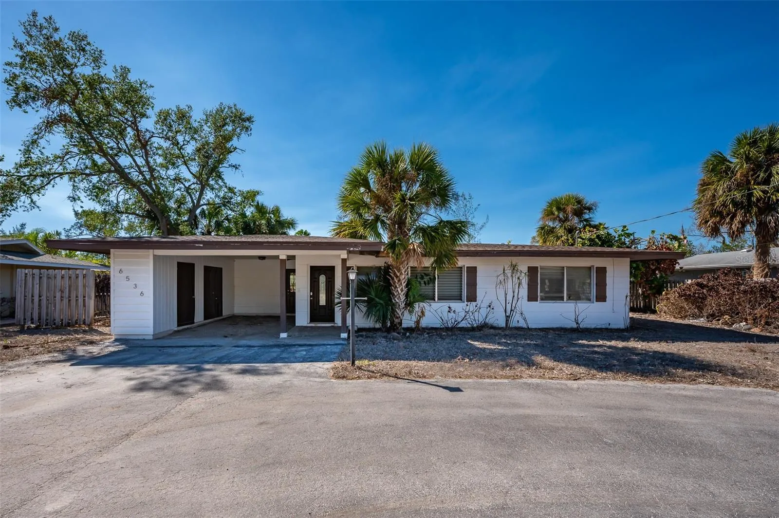 Existing home on property