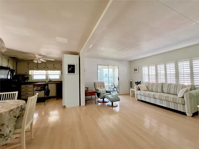 Living room open to kitchen