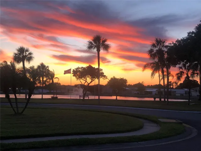 Sunset views over the lake.