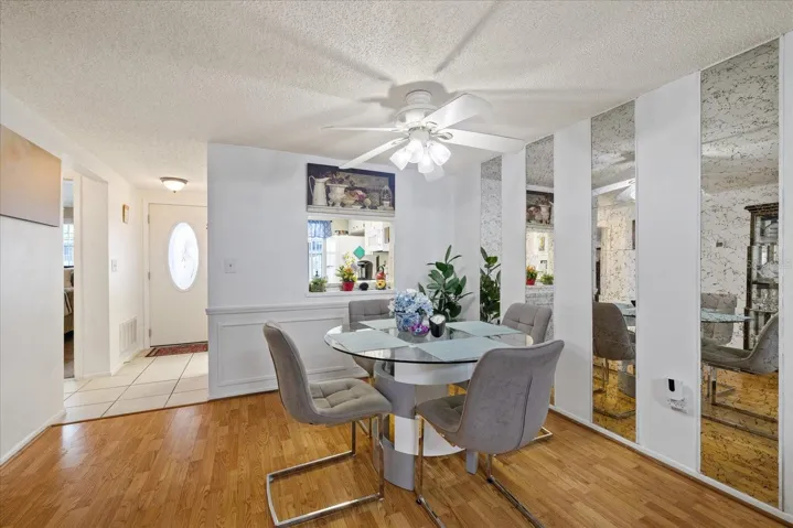 Entry view and dining area