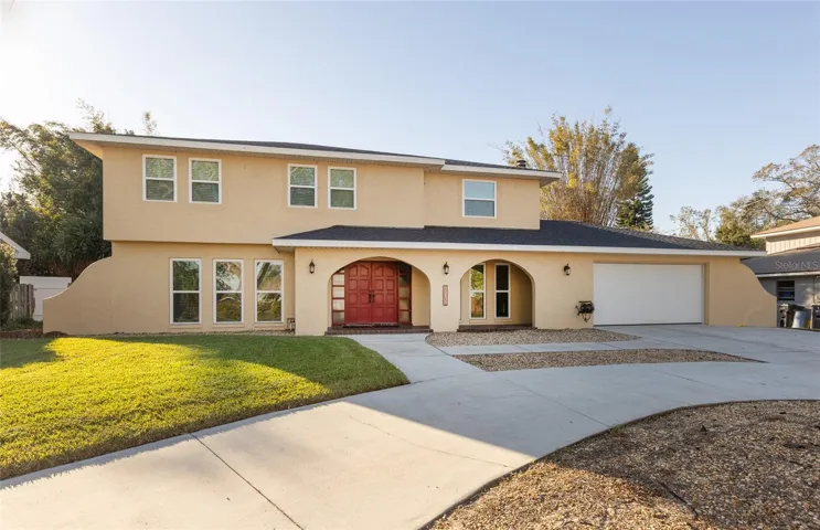 Front Elevation with Circular Drive