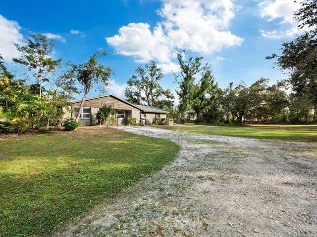 Private driveway to main home