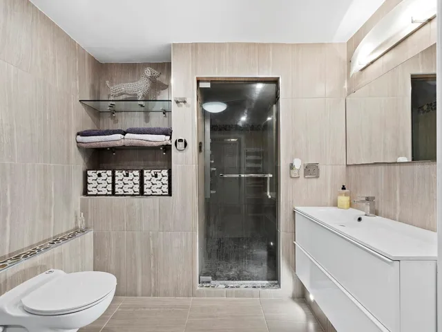Updated Primary Bath w/steam shower