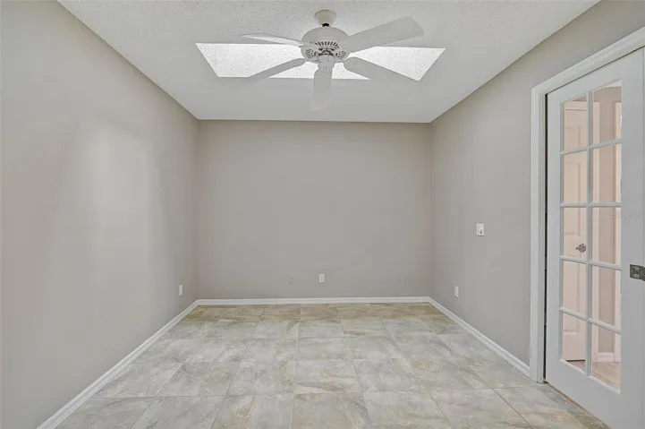 Use this space as a dining area, an office with a sofa sleeper, or a craft room!