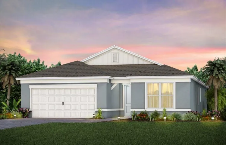 Exterior Design. Artistic rendering for this new construction home. Pictures are for illustrative purposes only. Elevations, colors and options may vary.