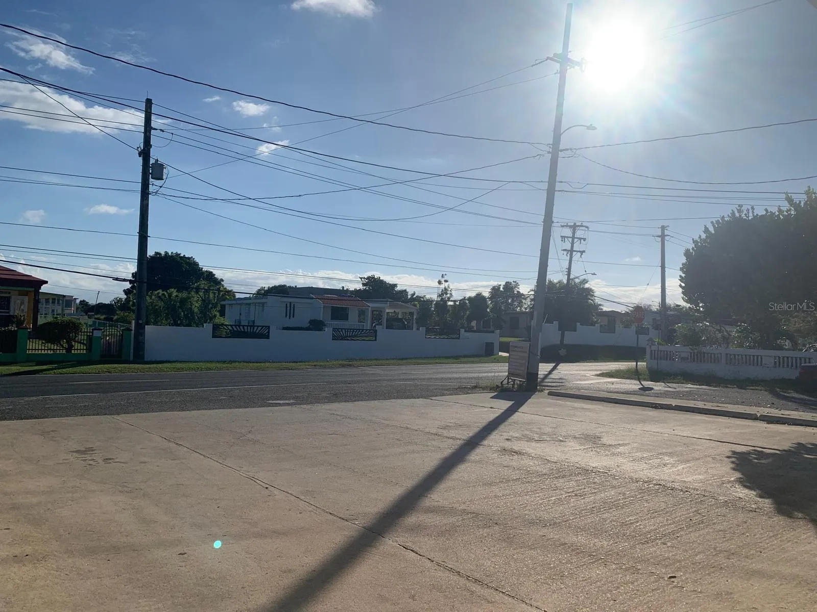 view from the store to the main street