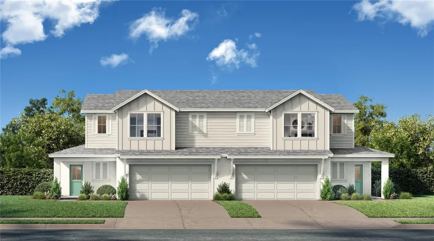 Building rendering.  The Monterey floor plan is the end unit!