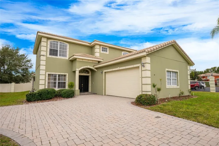 Excellent investment opportunity just minutes from Disney in this spacious 6-bedroom, 4-full bath POOL HOME with TWO PRIMARY SUITES, a NEW A/C (2023), FRESH INTERIOR & EXTERIOR PAINT (2023), a NEW 6 PERSON HOT TUB (2023), GARAGE GAME ROOM UNDER A/C, a NEW POOL HEATER (2022) and full SMART HOME FEATURES all in a GATED ACCESS community with a LOW HOA!