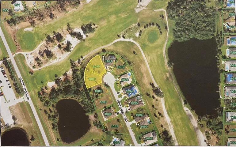 View of the 9th, 18th and 17th holes