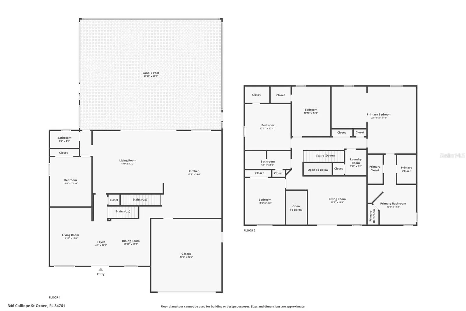 346 Calliope St, Ocoee, Florida 34761, 5 Bedrooms Bedrooms, ,3 BathroomsBathrooms,Residential,For Sale,CALLIOPE,O6273723