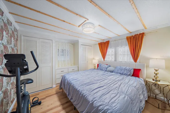 Second bedroom; two built-in closets . . .