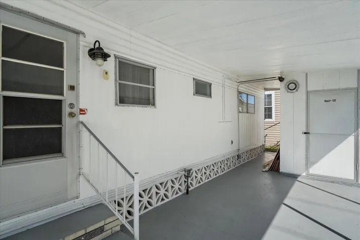 Entrance from carport . . .
