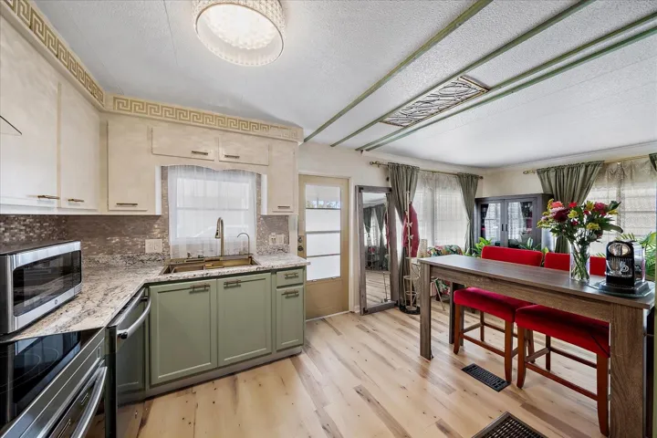 From kitchen to coffee bar --and into living room