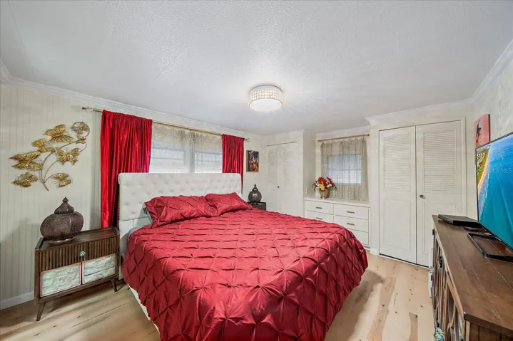 Primary bedroom - two built-in closets . . .