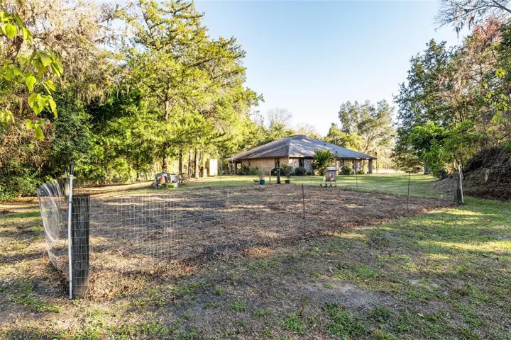 Expansive garden area with irrigation