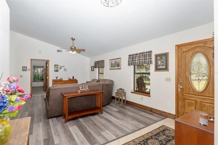 One of two living rooms