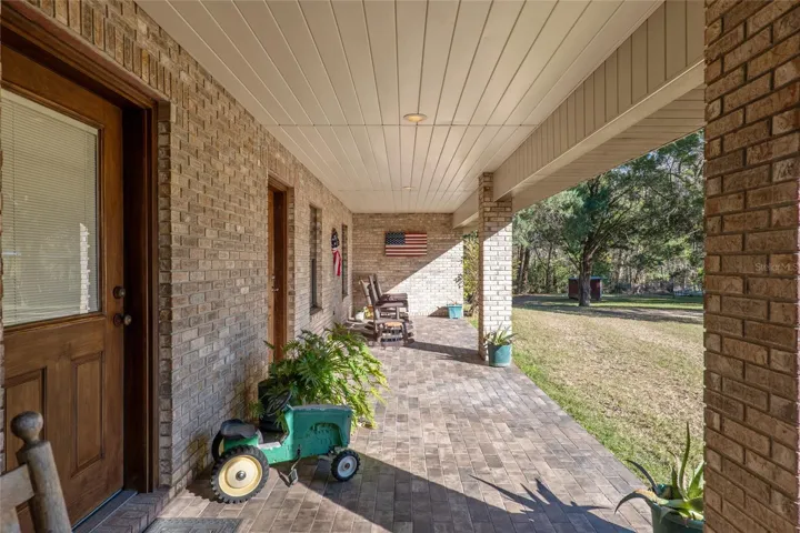 Expansive front porch