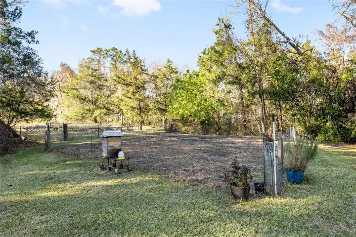 Expansive garden area with irrigation