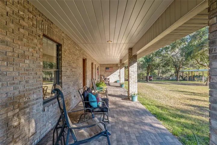 Expansive front porch