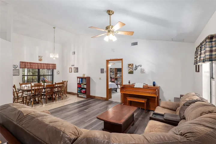 Living room and dining room vantage point