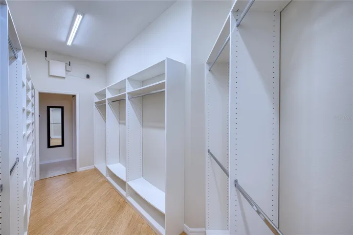 Master bedroom walk in closet