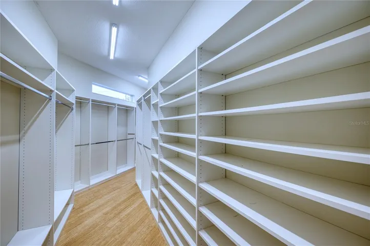 Master bedroom walk in closet