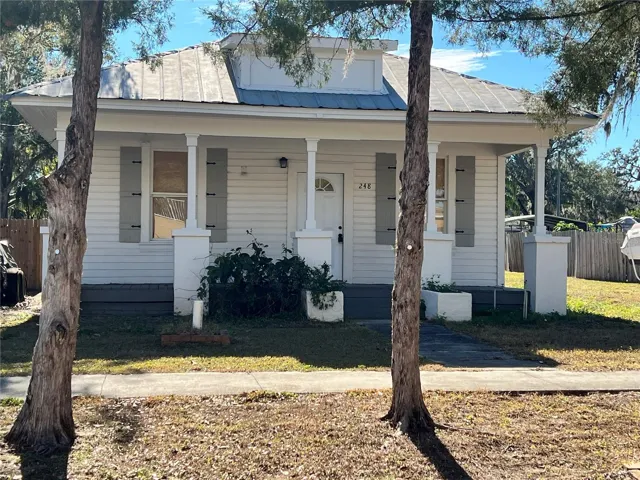 Front exterior w covered porch recently painted