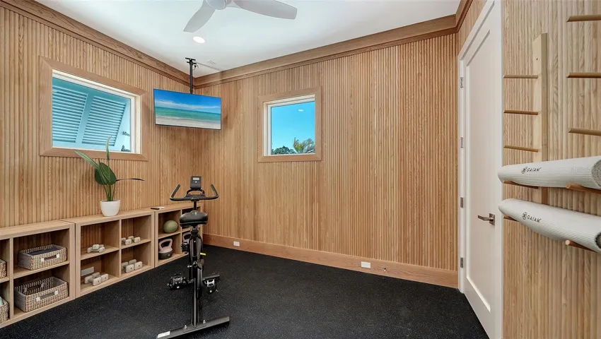 5th bedroom converted to private gym