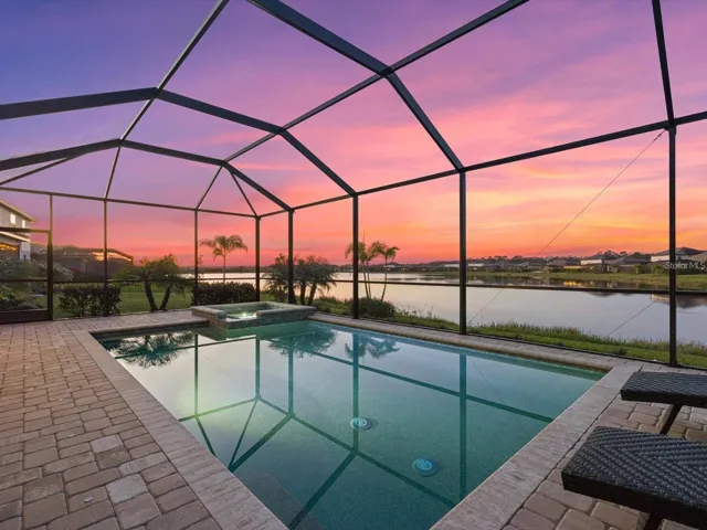 Enjoy the lake views from your pool