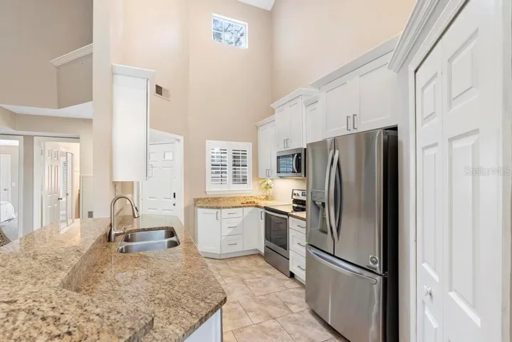 Kitchen view to front door.