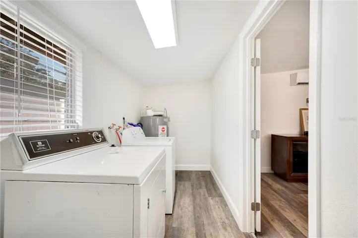 The indoor laundry has terrific storage area for past condos as well.