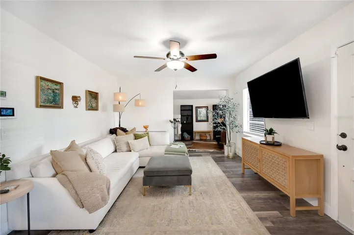 As you enter your greeted by the homes primary living area, but just beyond is another living area or a perfect play room