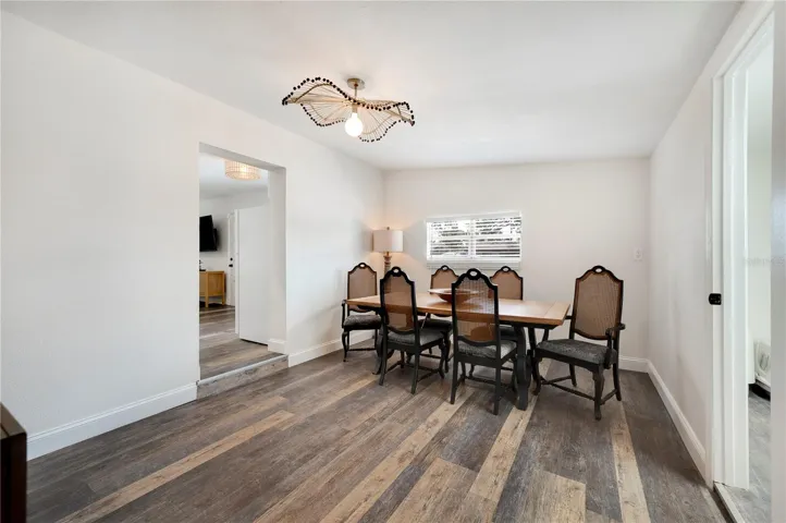 The dining room is very spacious .