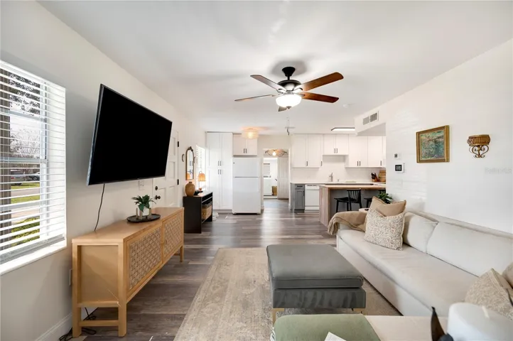 Just beyond is the dining room and laundry room.