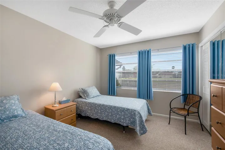Guest bedroom with plenty of natural light