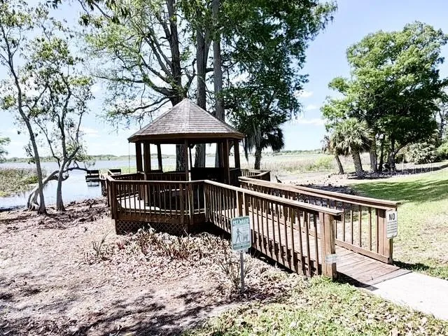 Community dock (or a boat dock) with gazebo