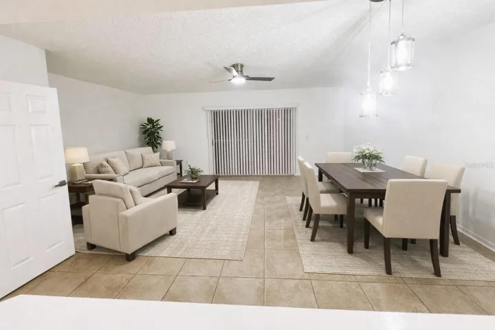 Living room and Dining room combo- Virtual Staged