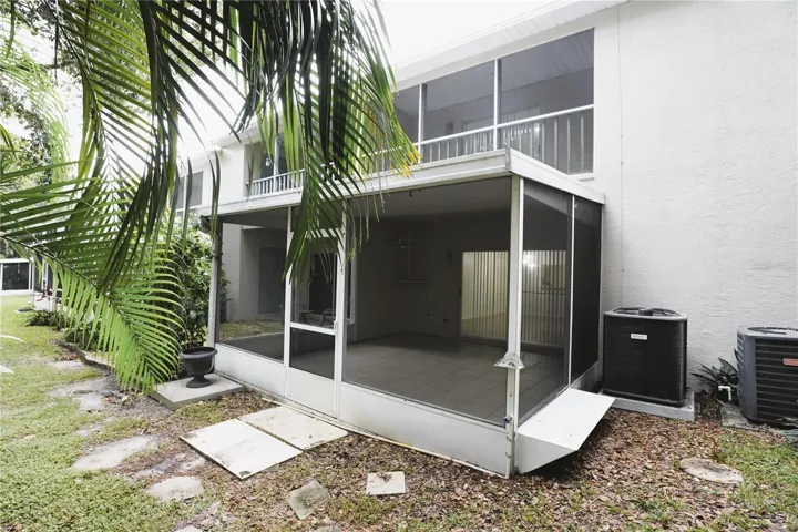 Back yard & New A/C