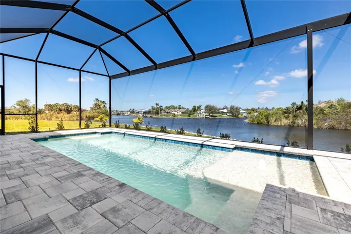 Pool with water view