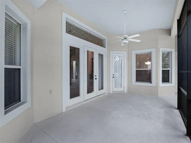 French doors to patio
