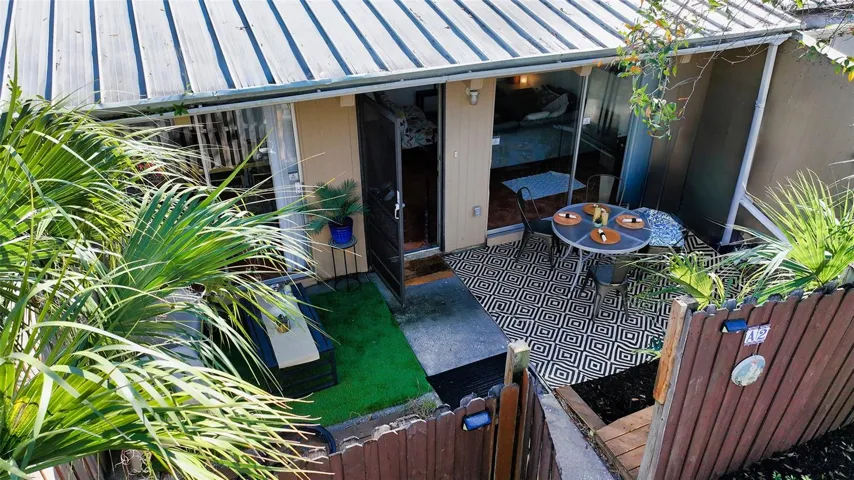 private outdoor patio